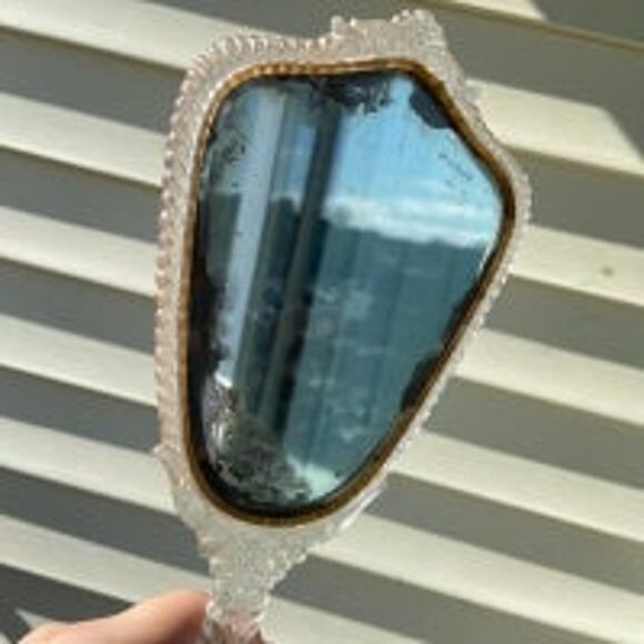 Vintage Plastic Ornate Hand Mirror - Picture 3 of 8